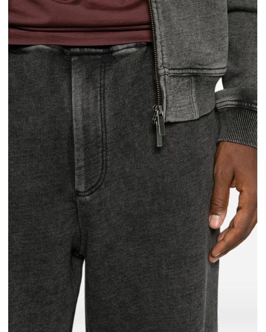 Emporio Armani Gray Elasticated-Waistband Track Pants for men