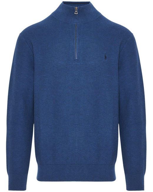 Polo Ralph Lauren Blue Equestrian Knight Jumper for men