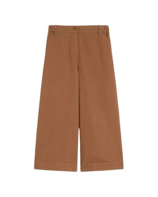 Weekend by Maxmara Brown Leather Culottes