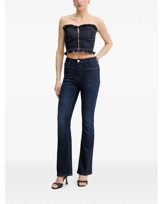 Guess Blue Triangle-Patch Jeans