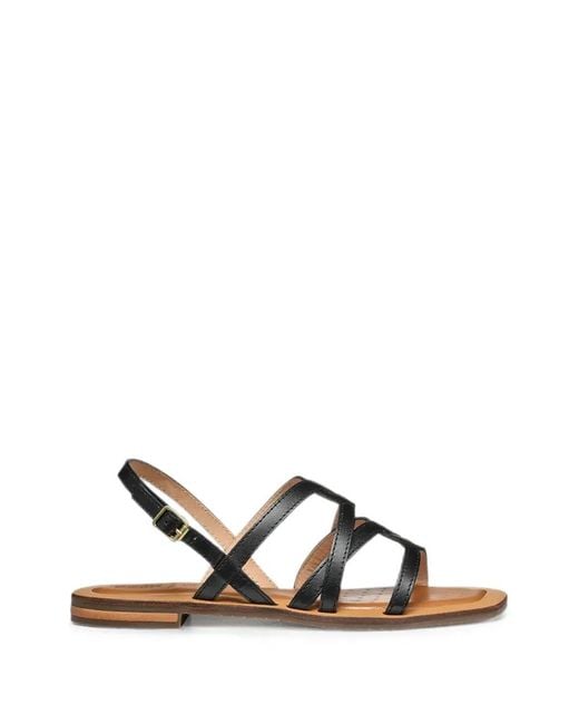 Geox White Strappy Buckled Sandals