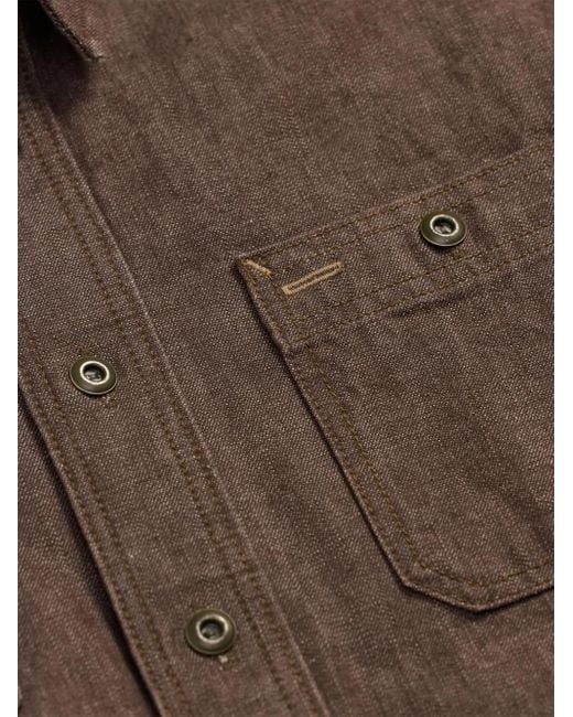 RRL Brown Cotton Shirt for men