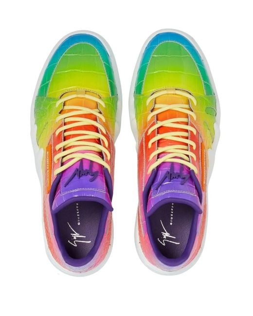 Giuseppe Zanotti Sneakers Mit Kroko-Effekt in Green für Herren