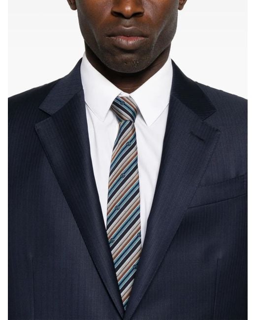Traje a rayas Zegna de hombre de color Blue