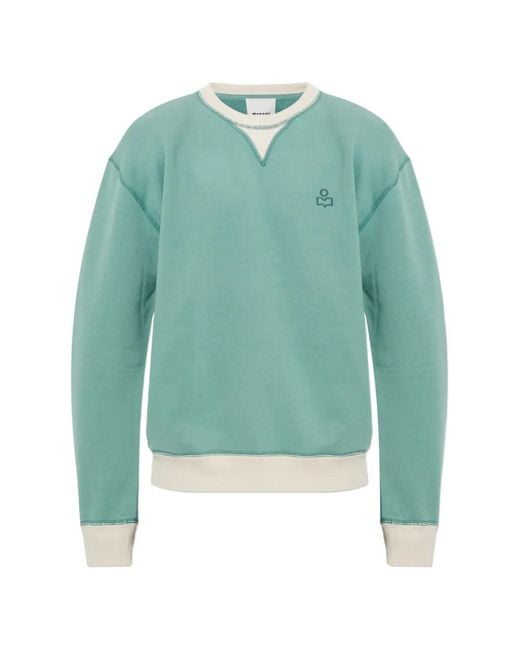 Isabel Marant Blue Miker Logo-Embroidered Sweatshirt for men