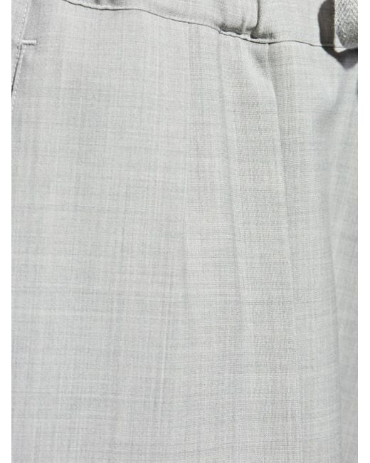 Loewe Gray Pleated Drawstring Trousers for men