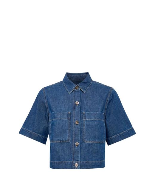Veronica Beard Blue Spruce Button-Down Shirt