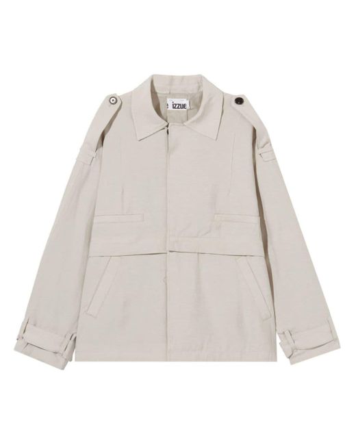 Izzue Natural Single-breasted Layered Jacket