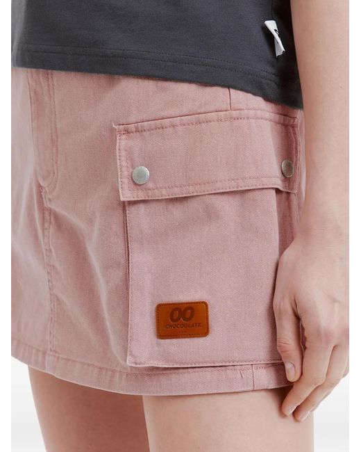 Chocoolate Pink Pocket Mini Shorts