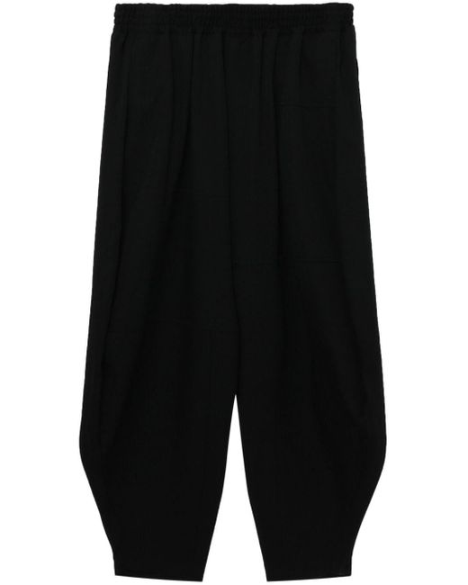 COMME DES GARÇON BLACK Black Drop-crotch Wool Trousers