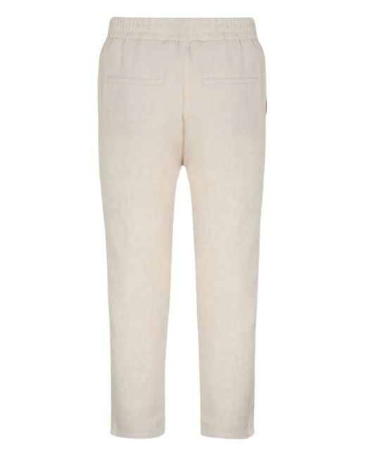 FAMILY FIRST Natural Elasticated-Waist Trousers for men