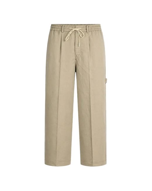 PT Torino Natural Drawstring-Waist Cargo Pants for men