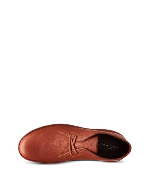 Clarks Red Desert Boots En Cuir for men