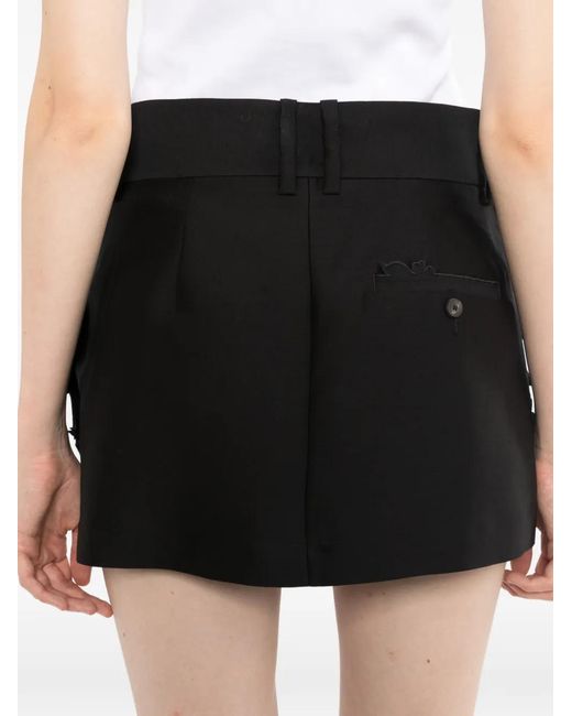 JNBY Black Floral-Appliqu Culottes