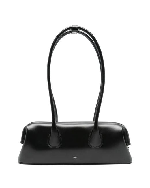 OSOI Black Mini Boat Wide Shoulder Bag
