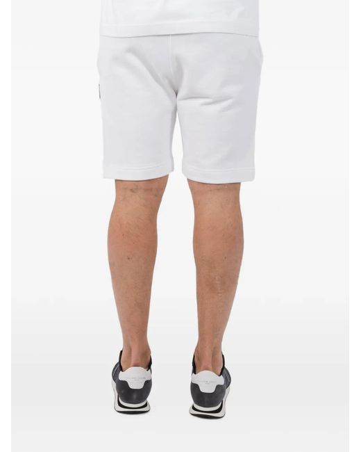 Ma Strum White Logo-Patch Shorts for men