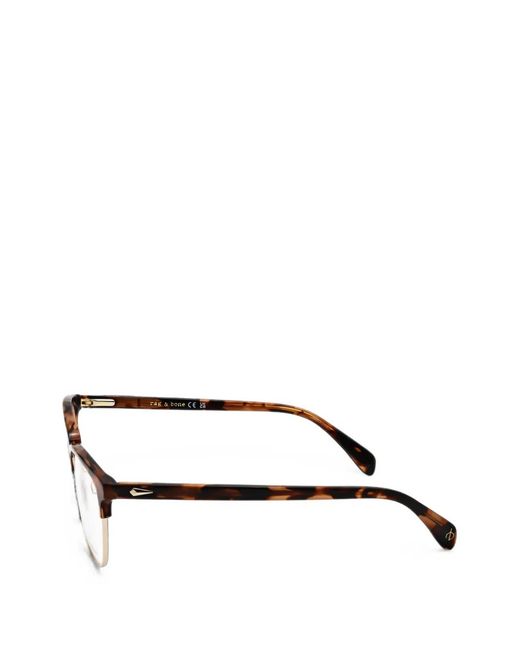 Rag & Bone White Tortoiseshell-Effect Browline-Frame Glasses