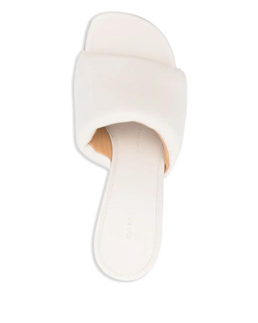 J.W. Anderson White Chain-Heel Leather Sandals