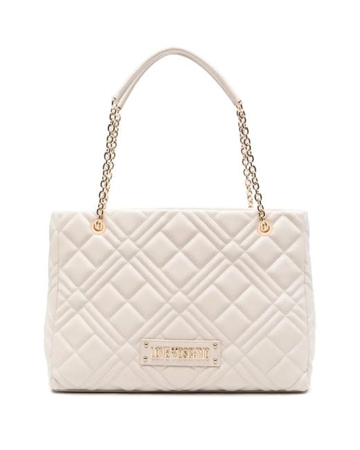 Love Moschino Natural Bags.. Ivory