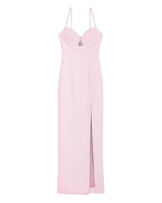 Blumarine Pink Maxikleid Mit Kristallverzierung
