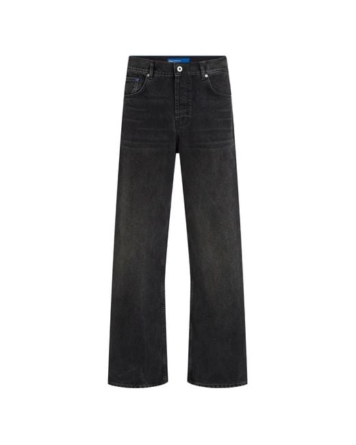 Karl Lagerfeld Black Five-Pocket Denim Jeans for men