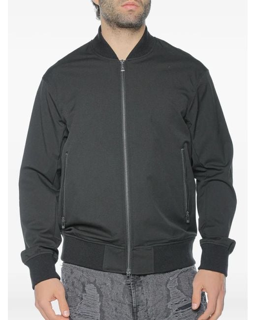 ARMANI EXCHANGE Gray Zip-Up Bomber Jacket for men