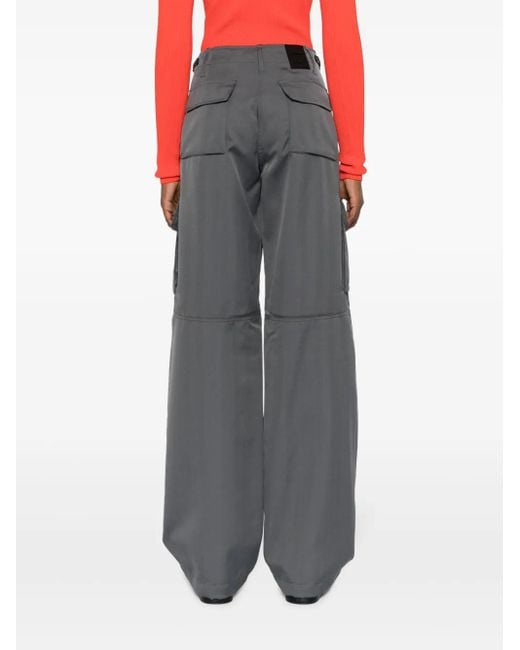 Coperni Gray Wide-Leg Cargo Trousers