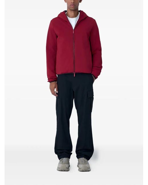 Moncler Red Logo-Patch Jacket for men