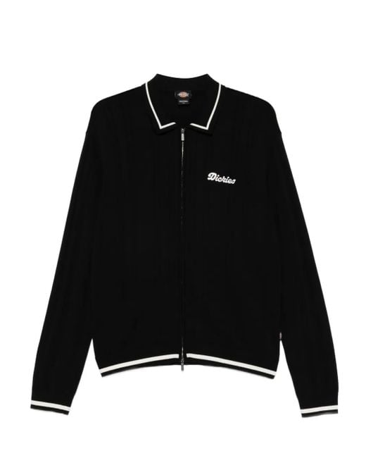 Dickies Black Lewistown Zip-up Cardigan for men
