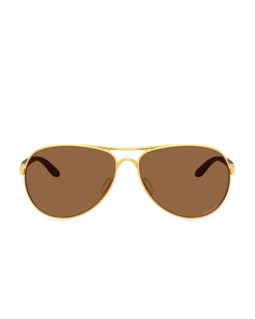 Oakley Brown Pilot-Frame Sunglasses