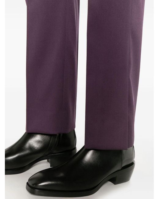 Lanvin Twill Wollen Pantalon in het Purple voor heren