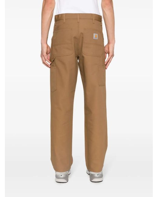 Carhartt Brown Cargo-Pockets Organic-Cotton Trousers for men