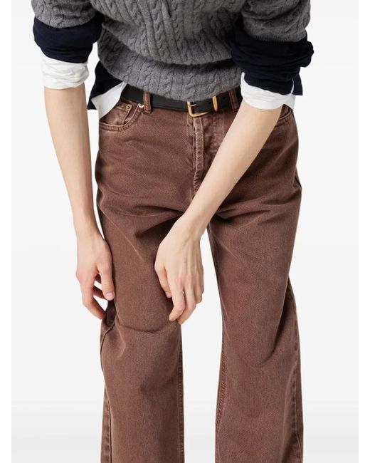 Miu Miu Brown Straight-Leg Jeans