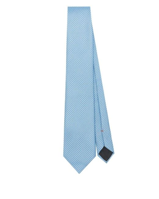 メンズ Zegna グラフィック ネクタイ Blue
