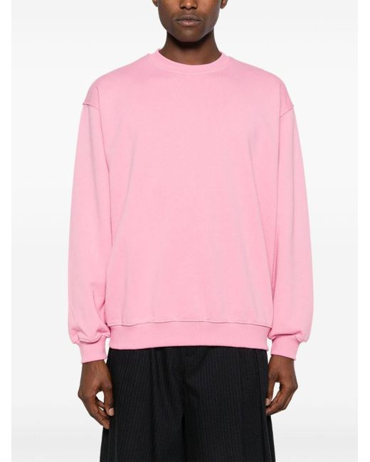 Giada Benincasa Pink Logo-embroidered Cotton Sweatshirt