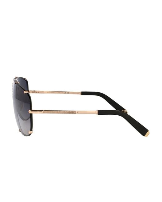 Philipp Plein Blue Shield-Frame Sunglasses