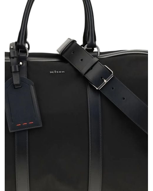 Trolley Con Logo di Kiton in Black da Uomo