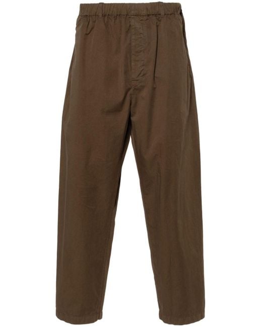 Lemaire Brown Cotton Straight-leg Trousers for men