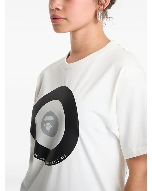 A Bathing Ape White Ape Target T-Shirt