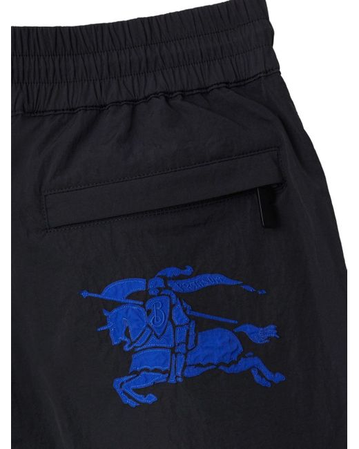 Burberry Black Ekd-embroidered Track Shorts