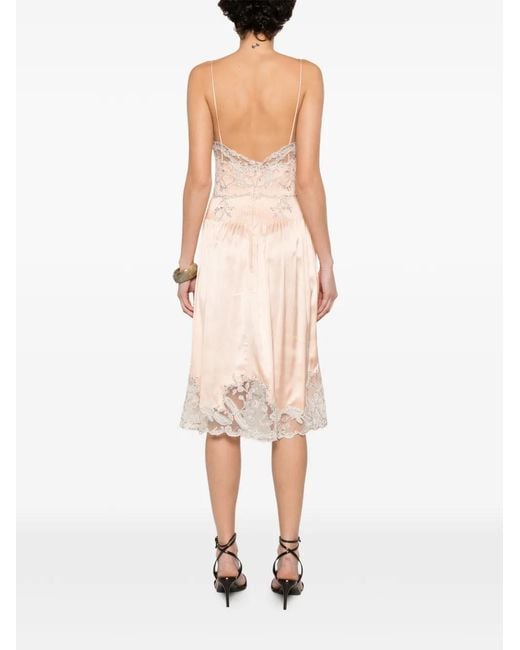Ermanno Scervino White Lingerie-Style Midi Dress