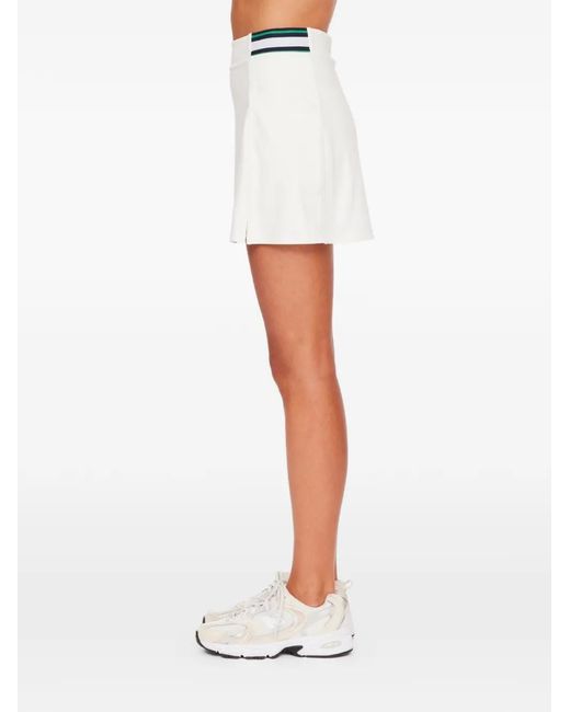 The Upside White Striped-Detail Mini Skirt
