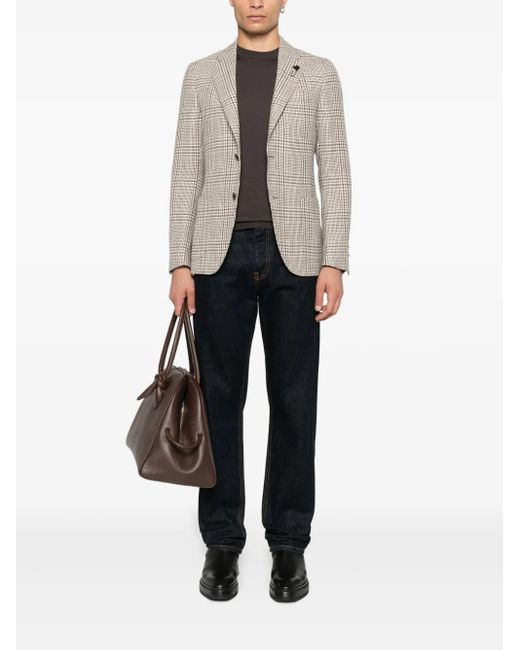 Canali Black Crew-Neck Wool Sweater for men