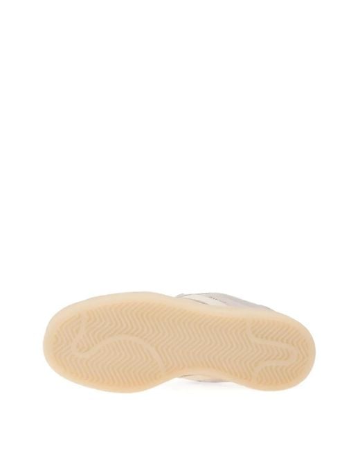 Adidas White Campus Three-Striped Sneakers