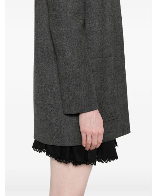 Chloé Black Zip-Up Oversize Coat