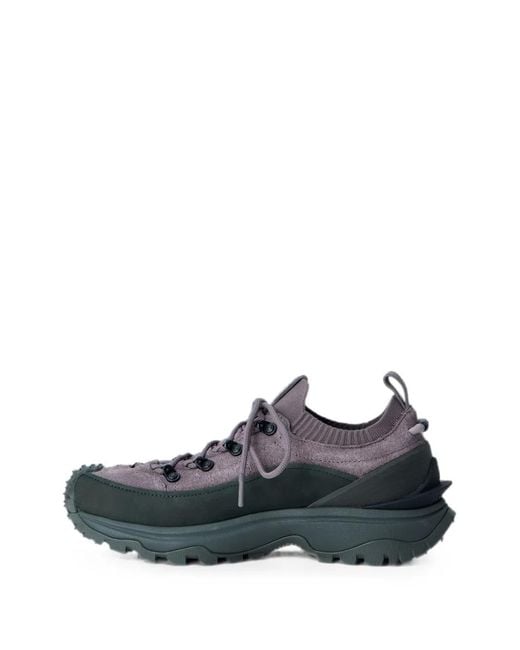 Moncler Blue Trailgrip Lite3 Nubuck & Suede Trainers