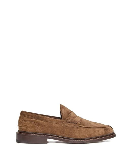 Tricker's Brown Adam Suede Loafers for men