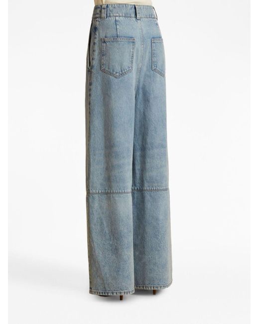 Khaite Jeans Met Wijde Pijpen in het Blue