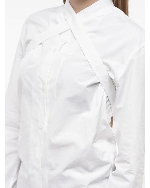 Off-White c/o Virgil Abloh White Crossbelt Poplin Blouse