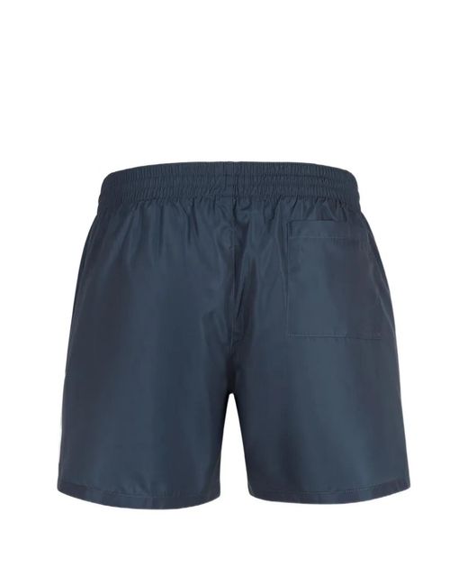 Balmain Blue Logo-Print Swim Shorts for men